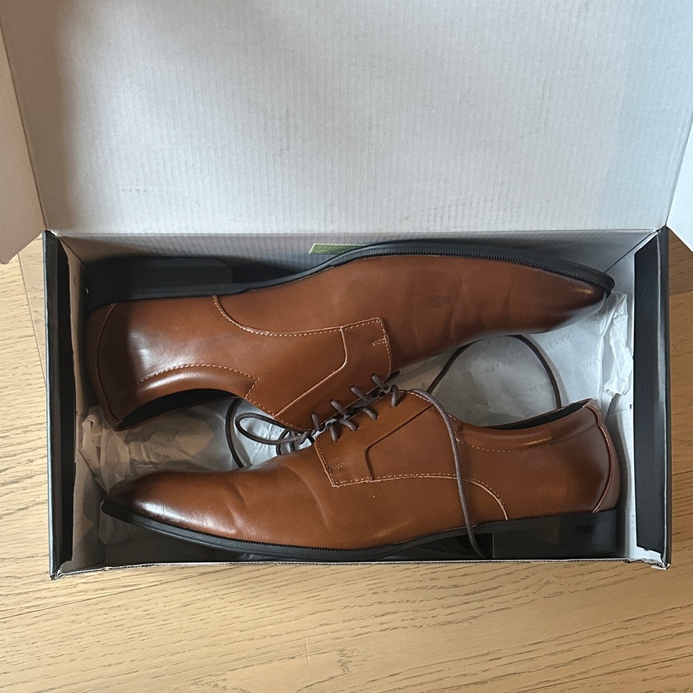 Alfani Tan Leather Oxfords